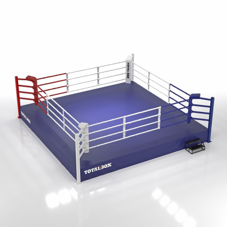 Ринг боксерский Тренировочный на помосте TOTALBOX, по канатам 4*4м, 5*5*0,5м