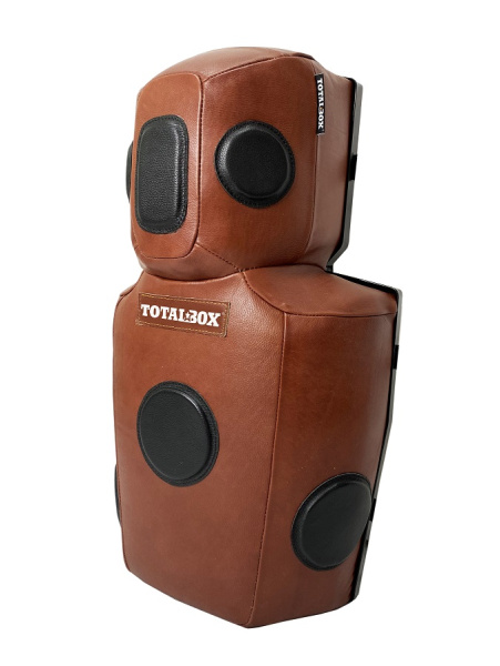 Подушка боксерская Манекен TOTALBOX кожа, корич/черн, 50*85*30