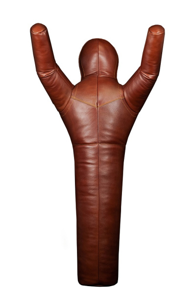 Манекен для борьбы Одноногий TOTALBOX кожа, корич, 120-20