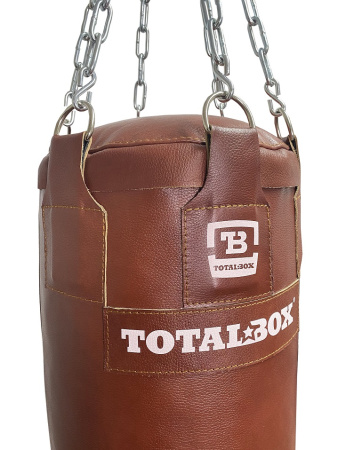 Мешок боксерский набивной TOTALBOX кожа, корич, 35*180-85