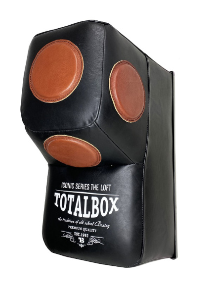 Подушка боксерская Г-образная с мишенями LOFT TOTALBOX кожа, черн/корич, 40*60*46 
