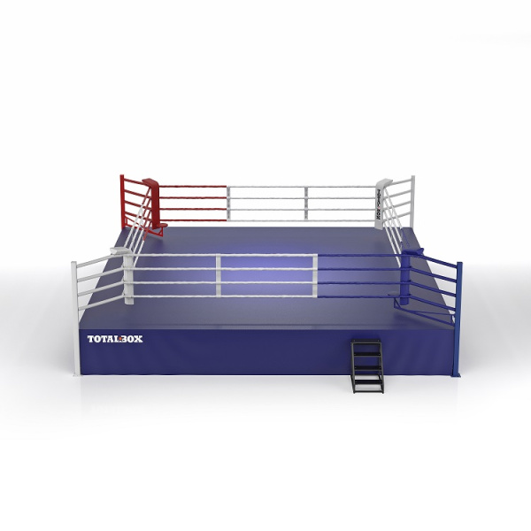 Ринг боксерский Соревновательный на помосте TOTALBOX,по канатам 6,1*6,1м, 7,8*7,8*1м 