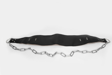 Ремень (пояс) для утяжелений FITNESS TOTALBOX, кожа, черн