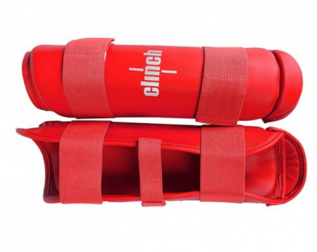 Защита голени CLINCH Shin Guard Kick M красный