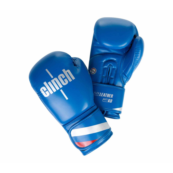 Перчатки боксерские CLINCH Olimp Plus кожа 12 OZ синий