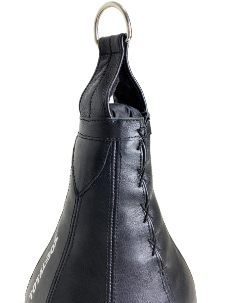 Груша боксерская набивная Капля большая TOTALBOX кожа, черн, 50-10 