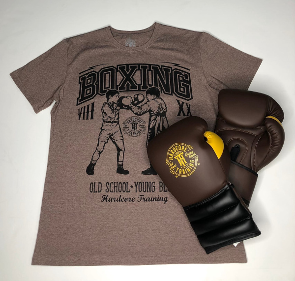 Футболка Hardcore Training Kids Light Brown Melange L коричневый