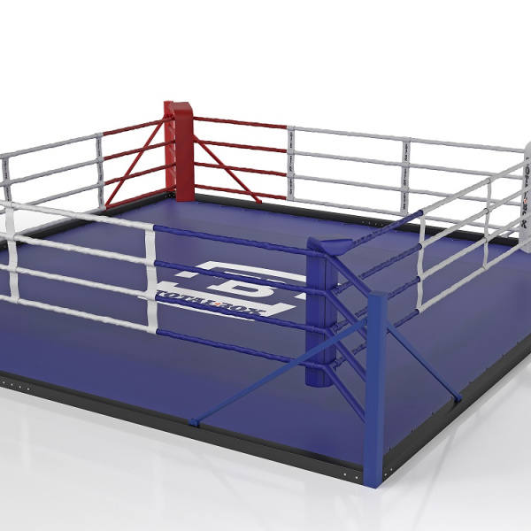 Ринг боксерский Напольный в балке TOTALBOX, по канатам 4*4м