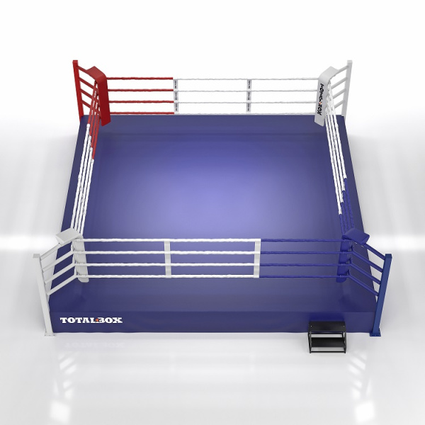 Ринг боксерский Тренировочный на помосте TOTALBOX, по канатам 4*4м, 5*5*1м 