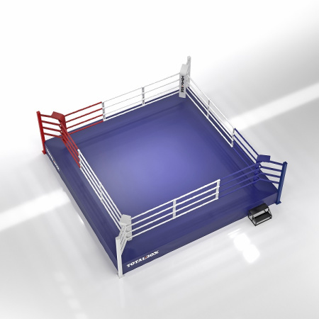 Ринг боксерский Тренировочный на помосте TOTALBOX, по канатам 6*6м, 7*7*1м 