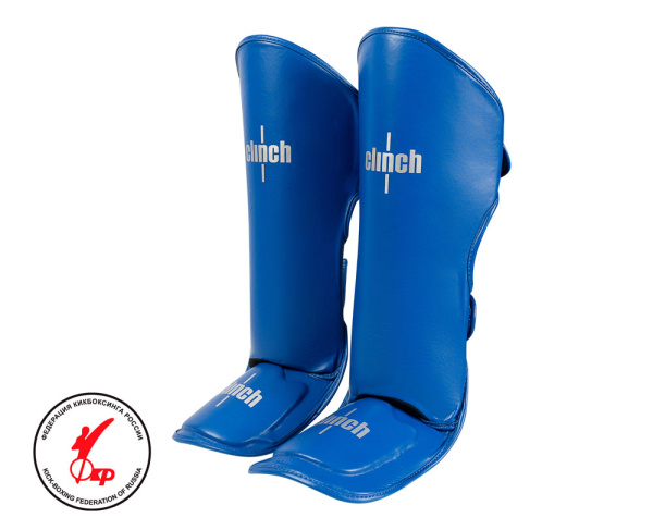 Защита голени и стопы CLINCH Shin Instep Guard Kick S синий