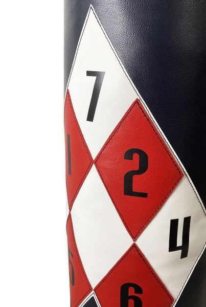 Мешок боксерский набивной С разметкой TOTALBOX кожа, синий, 30*120-45 