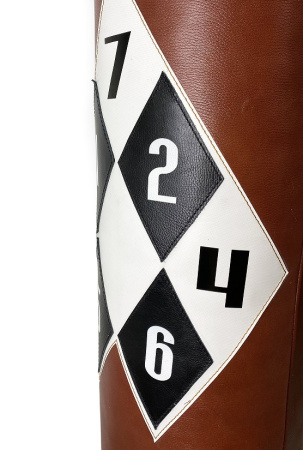 Мешок боксерский набивной С разметкой TOTALBOX кожа, корич,  30*120-45