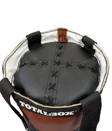 Мешок боксерский набивной Для добивания TOTALBOX кожа, черн/корич, 36*120-42 