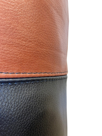 Мешок боксерский набивной Для добивания TOTALBOX кожа, черн/корич, 36*120-42 