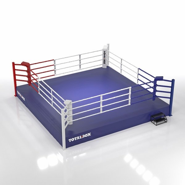 Ринг боксерский Тренировочный на помосте TOTALBOX, по канатам 4*4м, 5*5*1м 