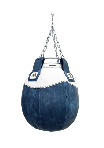 Груша боксерская водоналивная SEA  AQUABOX кожа, сине/бел, 25/38*50-35
