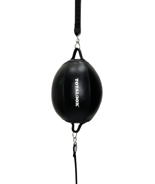 Груша боксерская пневматическая На растяжках TOTALBOX, кожа, черн