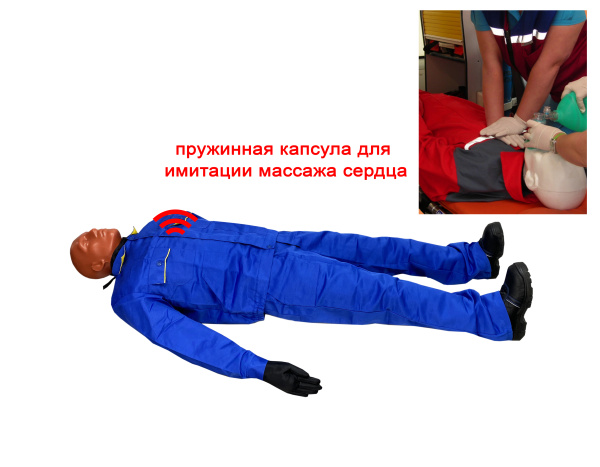 Манекен-тренажер Уникен «Строитель» для учений ГО И ЧС TOTALBOX, 160-45