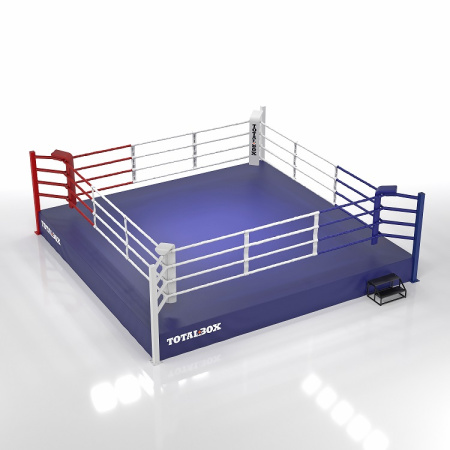 Ринг боксерский Тренировочный на помосте TOTALBOX, по канатам 6*6м, 7*7*1м 