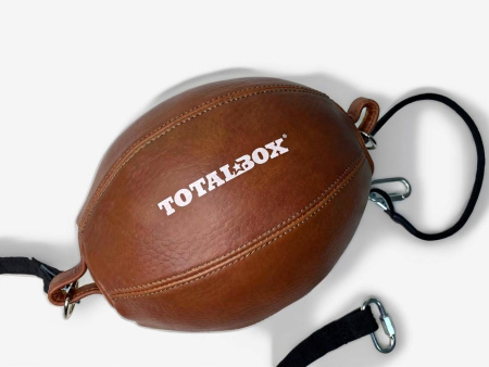 Груша боксерская набивная На растяжках TOTALBOX кожа, корич, 38-5  