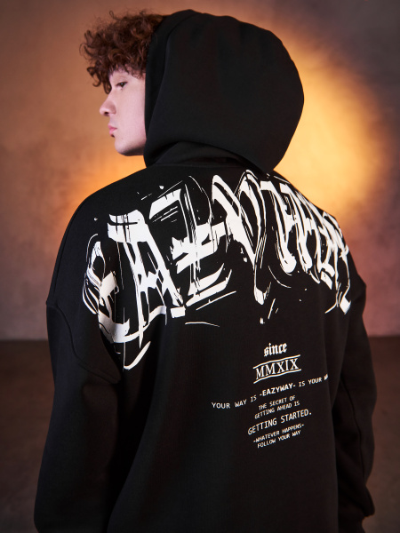 Худи утепленное Eazyway Chance L черный