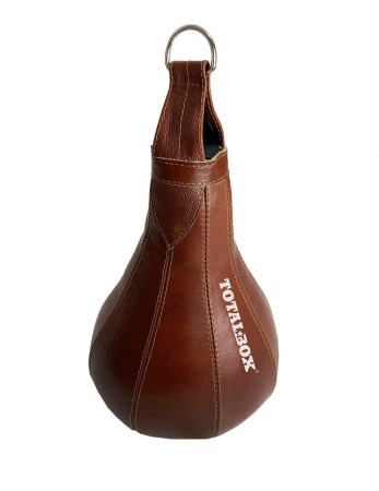 Груша боксерская набивная Капля большая TOTALBOX кожа, корич, 50-10
