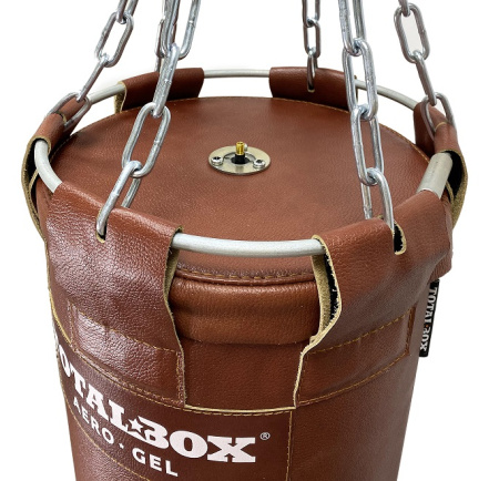 Мешок боксерский гелевый AEROGEL TOTALBOX кожа, корич, 35*150-80
