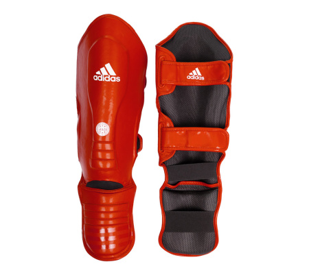 Защита голени и стопы ADIDAS WAKO Super Pro Shin Instep Guards L красный