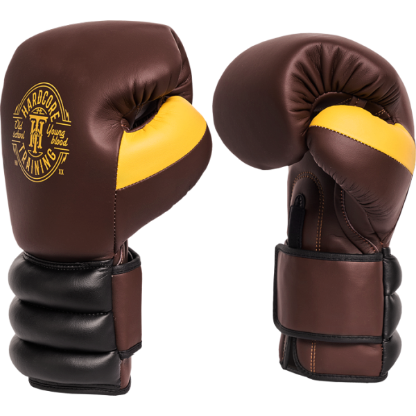Перчатки боксерские HARDCORE TRAINING GRT1 Boxing Gloves 16 OZ коричневый