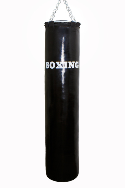 Мешок боксерский набивной BOXING ткань ПВХ, черн, 35*115-45 