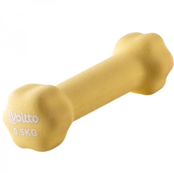 Гантель для фитнеса Звезда Voitto неопрен желтый 0.5 кг