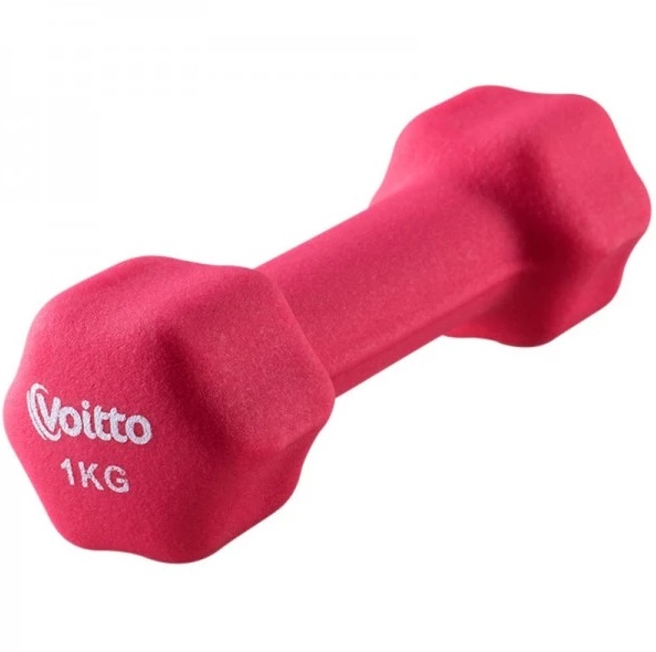 Гантель для фитнеса Звезда Voitto неопрен розовый 1 кг