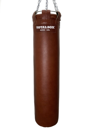 Мешок боксерский гелевый AEROGEL TOTALBOX кожа, корич, 35*150-80