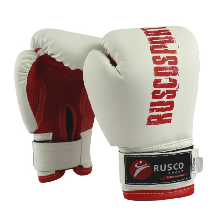 Перчатки боксерские Rucko Sport 10 OZ бел/красный