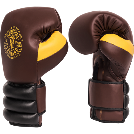 Перчатки боксерские HARDCORE TRAINING GRT1 Boxing Gloves 16 OZ коричневый